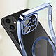 Avizar Coque MagSafe pour iPhone 11 Silicone Protection Caméra  Contour Chromé Bleu Clair pas cher