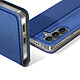 Acheter Avizar Étui pour Samsung Galaxy S24 Porte carte Collection Smart Bleu