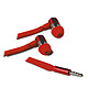 Metronic 471004 - Ecouteurs intra auriculaire avec micro et cordon en tissu 1,2 m - rouge Ecouteurs intra auriculaire avec micro et cordon en tissu 1,2 m - rouge