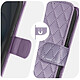Avizar Étui pour iPhone 15 Portefeuille Design rhombique matelassé  violet pas cher