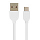 Avizar Câble USB type C vers USB Smartphone Tablette Charge & Synchro 1 m - Blanc Câble de chargement et synchronisation USB vers USB type C - Longueur : 1m.