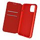 Avizar Étui iPhone 13 Clapet Portefeuille Fonction Support Vidéo Rouge - Étui rouge spécialement conçu pour Apple iPhone 13