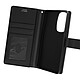 Avizar Étui pour Motorola Edge 30 Clapet Portefeuille Support Vidéo Dragonne  Noir Étui folio spécialement conçu pour votre Motorola Edge 30