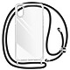 Avizar Coque Lanière pour iPhone XS Max Rigide Bumper  Transparent Coque cordon en polycarbonate transparent de la série Corda, spécialement conçue pour iPhone XS Max
