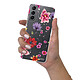 Evetane Coque Samsung Galaxy S21 5G 360 intégrale transparente Motif Fleurs Multicolores Tendance pas cher