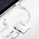 LinQ Adaptateur Audio et Charge iPhone vers Jack 3.5mm Lightning Compact  Blanc pas cher