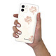 LaCoqueFrançaise Coque iPhone 11 silicone transparente Motif Fleurs Blanches ultra resistant pas cher