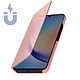 Avizar Étui Clear View pour Samsung Galaxy A34 5G Clapet Miroir Fonction Support  Rose gold pas cher