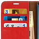 Avizar Etui folio Rouge Cuir Véritable pour Xiaomi Mi A2 Lite pas cher