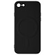 Avizar Coque Magsafe iPhone 7, 8 et iPhone SE 2020, 2022 Silicone Souple Intérieur Soft-touch Mag Cover noir
