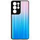 Avizar Coque Samsung Galaxy S21 Ultra Bi-matière Holographique Brillant Rose et bleu Coque concue sur mesure pour le Samsung Galaxy S21 Ultra
