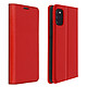 Avizar Étui Samsung Galaxy A41 Folio Cuir Véritable Porte cartes Support Vidéo - rouge - Housse de protection conçue pour Samsung Galaxy A41