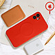 Avis Avizar Coque Magsafe iPhone 12 Mini Silicone Souple Intérieur Soft-touch Mag Cover  rouge