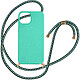 Avizar Coque cordon pour iPhone 15 Silicone Recyclable  Turquoise Coque cordon en silicone gel turquoise série Classic Case Bio, conçue spécifiquement pour votre iPhone 15