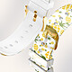 Avizar Bracelet pour Apple Watch 41 / 40 / 38 mm Silicone à Motif Ananas Jaune pas cher