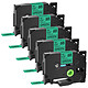 5 Rubans TZe-731 Noir sur Vert cassette recharge pour étiqueteuse Brother 5 Rubans TZe-731 Noir sur Vert cassette recharge pour étiqueteuse Brother