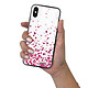Evetane Coque iPhone X/Xs Coque Soft Touch Glossy Confettis De Coeur Design pas cher