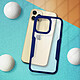 Avis Avizar Coque iPhone 13 Pro Dos Plexiglas Avant Polymère Coins Renforcés Contour Bleu