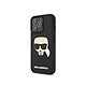 Karl Lagerfeld Coque pour Apple iPhone 14 Pro Max 3D Rubber Karl's Head Noir Coque conçue sur mesure pour Apple iPhone 14 Pro Max