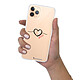 LaCoqueFrançaise Coque iPhone 11 Pro Max silicone transparente Motif Coeur Noir Amour ultra resistant pas cher