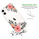 Avis Evetane Coque iPhone 12 mini silicone transparente Motif Fleurs roses ultra resistant
