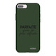Evetane Coque iPhone 7 Plus / 8 Plus Silicone Liquide Douce vert kaki Parfaite Avec De Jolis Défauts