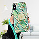 Avis Avizar Coque iPhone XS Max Motif géométrique avec Cordon Amovible turquoise