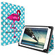 Avizar Housse Universelle Tablette 9' à 10' Etui Motif Flamingo à Pois Fonction Support Étui Flip Cover Universel pour tablette 9 à 10 pouces