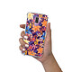 LaCoqueFrançaise Coque Samsung Galaxy S9 Plus anti-choc souple angles renforcés transparente Motif Fleurs violettes et oranges pas cher