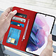 Acheter Avizar Housse Samsung Galaxy S21 Plus Soft-touch Portefeuille Support Vidéo Rouge