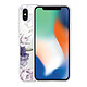 Acheter LaCoqueFrançaise Coque iPhone X/Xs silicone transparente Motif Pivoines Violettes ultra resistant