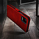 Avizar Étui LG K62 / K52 Style Vintage avec Porte-cartes et Support Vidéo Rouge pas cher