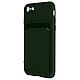 Forcell Coque pour iPhone SE 2022, 2020, 8 et 7 Silicone Souple Porte-carte Fine Légère Vert Coque Vert en Silicone, iPhone SE 2022
