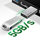 4smarts Lot de 2 Adaptateurs USB vers USB C Charge et Transfert 5GB/s  Argent pas cher