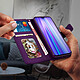 Avizar Étui Xiaomi Redmi Note 8 Pro Grainé Porte-carte Support Vidéo Dragonne Violet pas cher