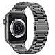 Avizar Bracelet pour Apple Watch Ultra 49mm / Series 8 et 7 45mm / Series SE 2, SE, 6, 5 et 4 44mm / Series 3, 2 et 1 42mm Acier Inoxydable Noir Bracelet de montre Noir