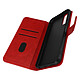 Avizar Étui Vivo Y20s et Y11s Protection avec Porte-carte Fonction Support rouge - Languette magnétique pour maintenir l'étui fermé