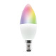 METRONIC - Ampoule intelligente Wi-Fi E14 LED RGB 5W L’ampoule intelligente Wi-Fi E14 LED permet de contrôler l'éclairage, de choisir sa couleur et son intensité lumineuse avec son smartphone ou en vocal