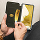 Avis Avizar Housse Samsung Galaxy S22 Clapet Porte-carte Support Finition Satinée vert