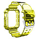 Avizar Bracelet pour Apple Watch 49mm Silicone Bumper Ajustable  transparent jaune - Bracelet spécialement conçu pour Apple Watch Ultra 49mm