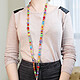 Avis Avizar Bijou de Téléphone Collier Perles et Smiley 110cm Collection Smile Multicolore