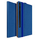 Avizar Housse Samsung Tab S7 11.0 et Tab S8 Cuir Porte cartes Fonction Support Bleu Revêtement en cuir de vachette avec un effet satiné pour un rendu moderne et élégant