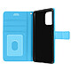 Avizar Housse Xiaomi Mi 11 Lite et 11 Lite 5G NE Aspect Grainé Folio Stand Vidéo Bleu Préserve efficacement votre smartphone contre les chocs et les rayures du quotidien