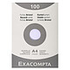 EXACOMPTA Étui de 100 fiches - bristol quadrillé 5x5 non perforé 210x297mm - Blanc Fiche Bristol