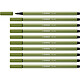 STABILO Stylo feutre Pen 68, vert mousse x 10 Crayon feutre