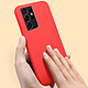 Avizar Coque Samsung Galaxy S21 Ultra Silicone Gel Souple Finition Soft Touch Rouge pas cher