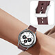 Avizar Bracelet Cuir pour Galaxy Watch 4 Watch 3 41mm Huawei Watch GT 3 42mm Marron pas cher