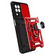 Acheter Avizar Coque Samsung Galaxy A22 Antichoc Cache Caméra Bague Support Vidéo rouge