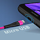 Avis Avizar Câble Micro-USB Charge et Synchronisation Design Stylé 1m Robuste Multicolore