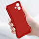 Avizar Coque pour iPhone 16 Plus Soft Touch Mat Silicone Flexible Rouge pas cher